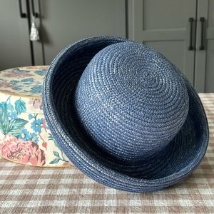 Vintage Laura Ashley Straw Sun Hat, Made in Italy